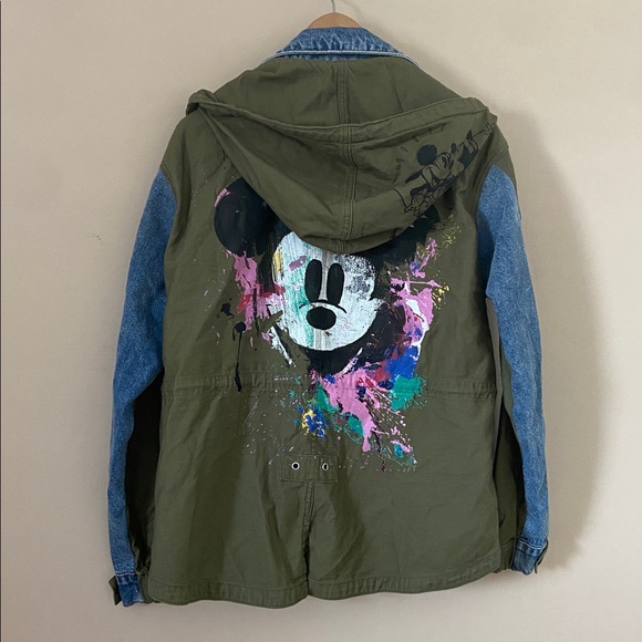 Desigual -Mickey Mouse Denim Parka Hybrid Jacket - Picture 10 of 14
